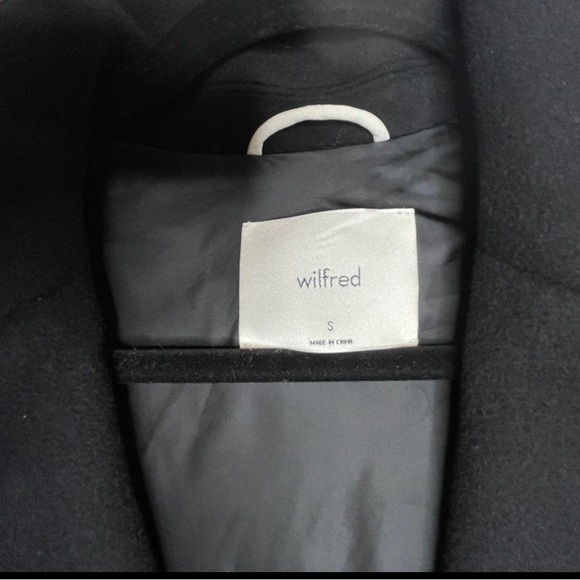 Aritzia Wilfred marais wool cashmere black coat size small - Picture 5 of 6